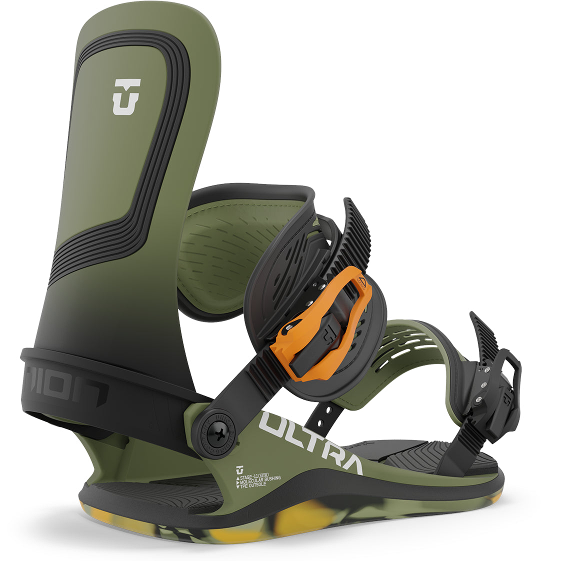 Union Ultra Snowboard Bindings Mens 2024 Army Green