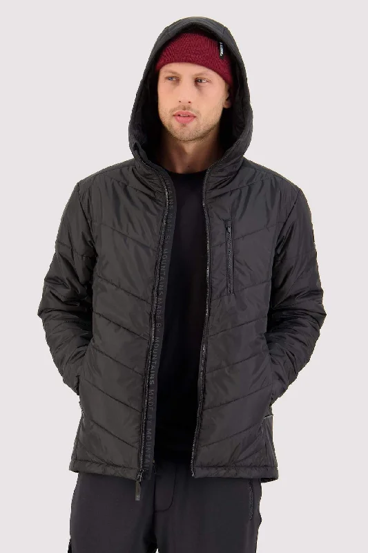 Mons Royale Nordkette Wool Insulation Hood Mens Black